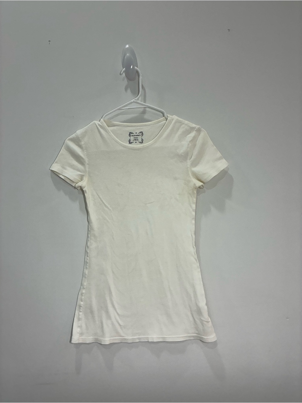 Old Navy Women's Cream Short-Sleeve Crewneck Tee
